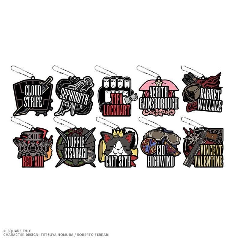 พร้อมส่งแบบแยกมีกล่อง ‼️F prize FF7 🇯🇵 Final Fantasy 7 rebirth งานจับฉลาก พวงกุญแจยาง ไฟนอล 7