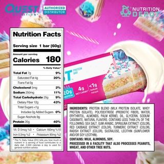 Quest Protein Bar - 1 Bars โปรตีนบาร์ 1 ชิ้น