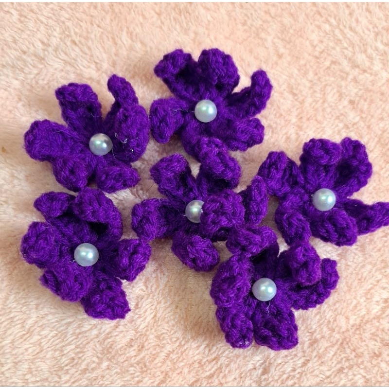 ดอกไม้ไหมพรม ดอกไม้ถักโครเชต์