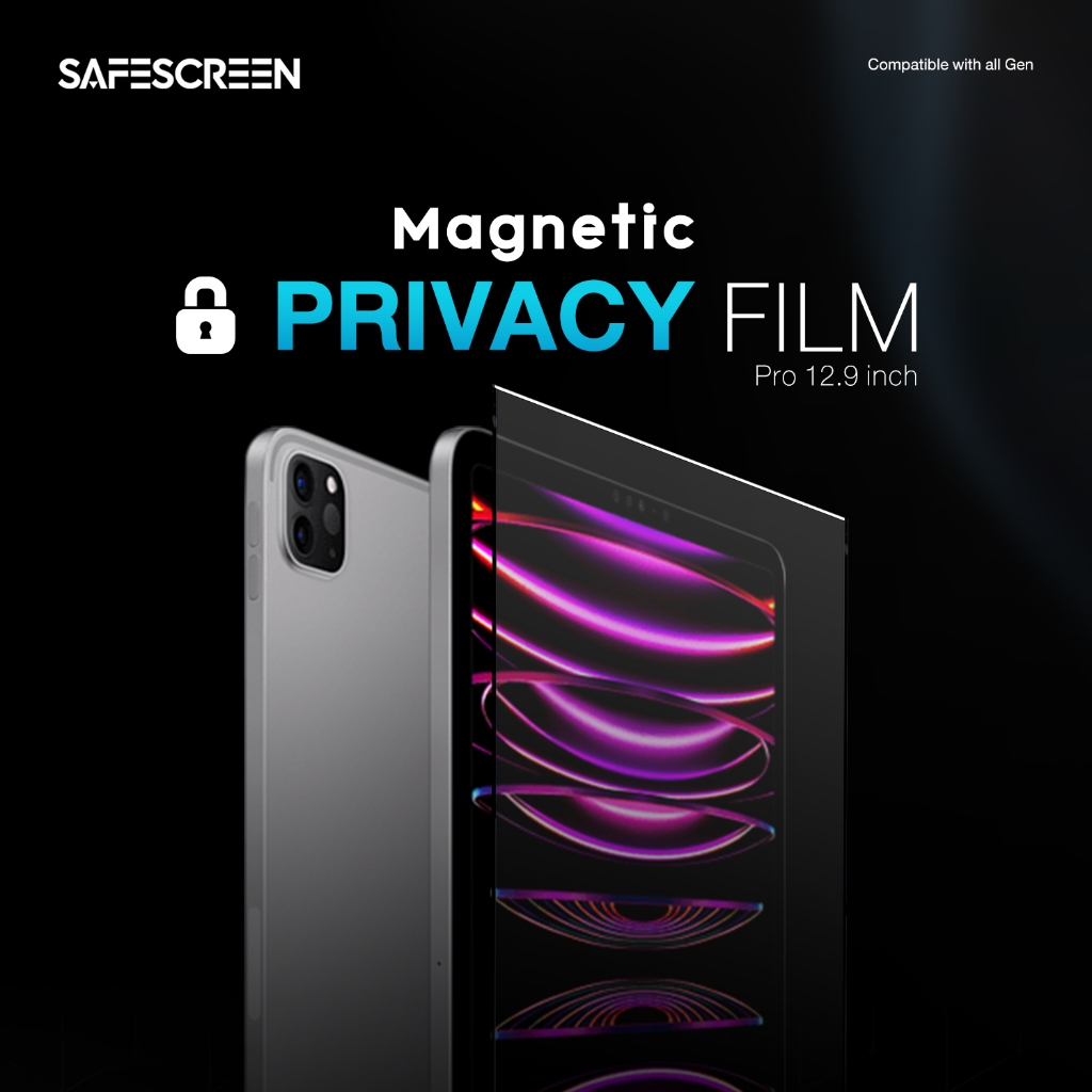 ฟิล์มกันเสือก แบบแม่เหล็ก  สำหรับ IPad Pro 12.9 (Magnetic Privacy Screen Easy Snap)