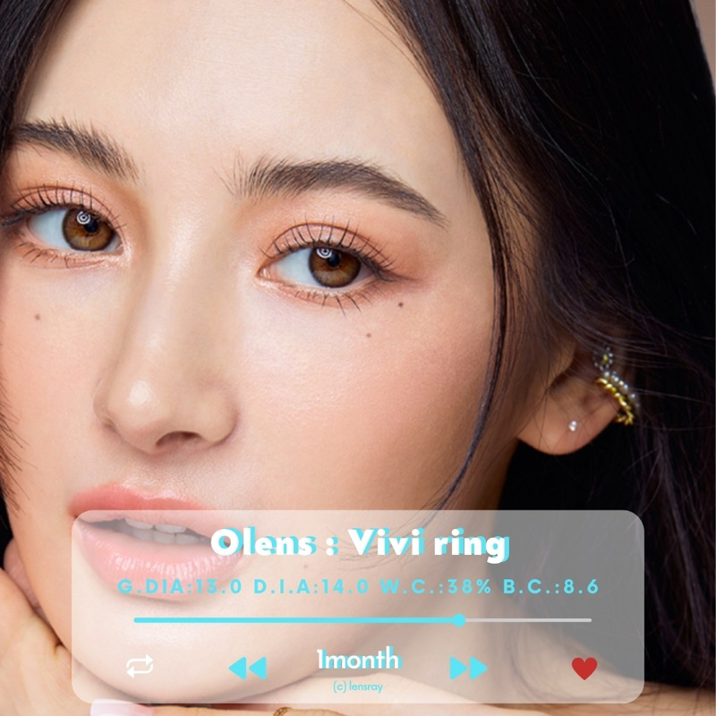 (รายเดือน) OLens Vivi ring สี choco/brown/gray คอนแทคเลนส์รายเดือนพร้อมส่ง มีสายตาปกติและค่าสายตา