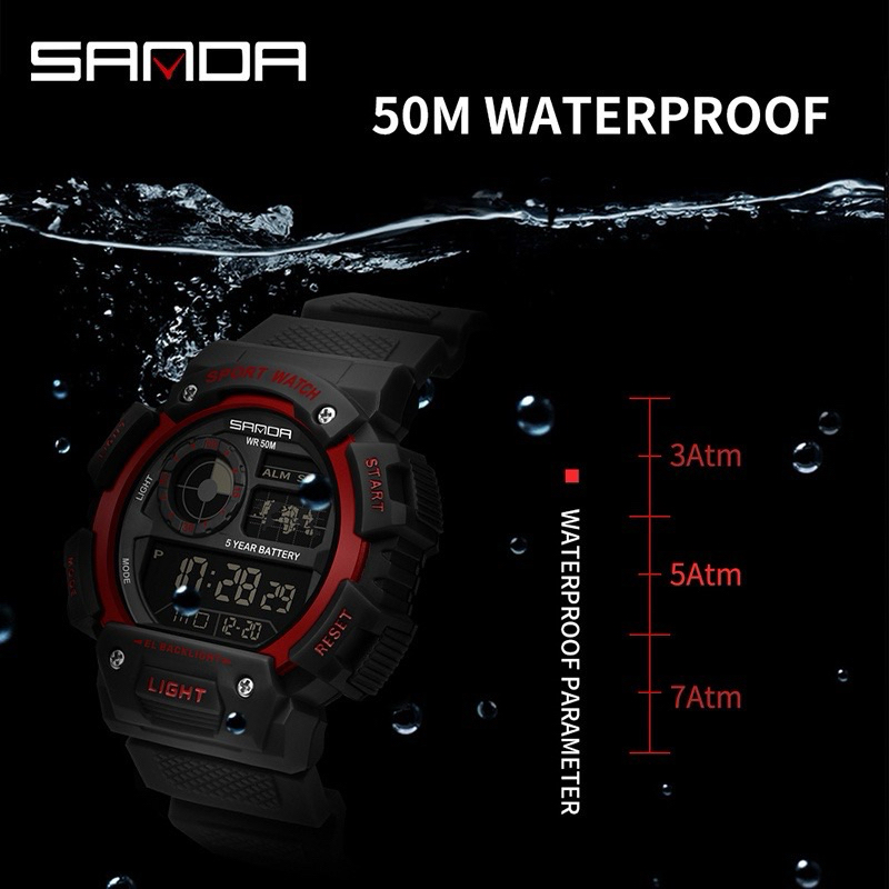 นาฬิกา sanda รุ่น 6009 ของแท้ 💯% มีประกัน !!!