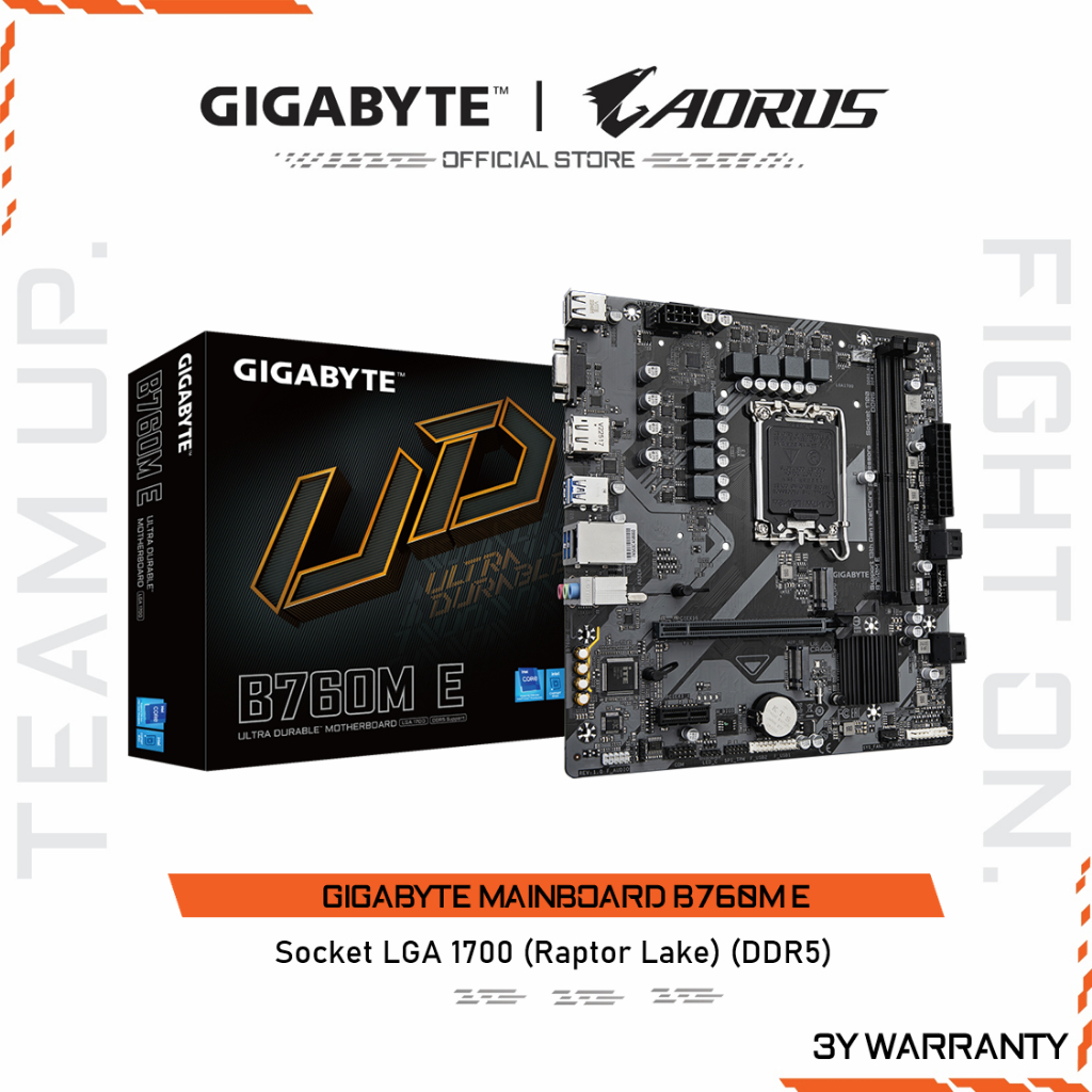 GIGABYTE MAINBOARD B760M E (rev. 1.0) B760M E-REV1.0