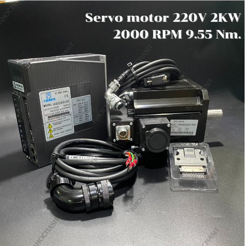เซอร์โว มอเตอร์ Servo motor 220V 2kw 2000 RPM 9.55 Nm. & With brake