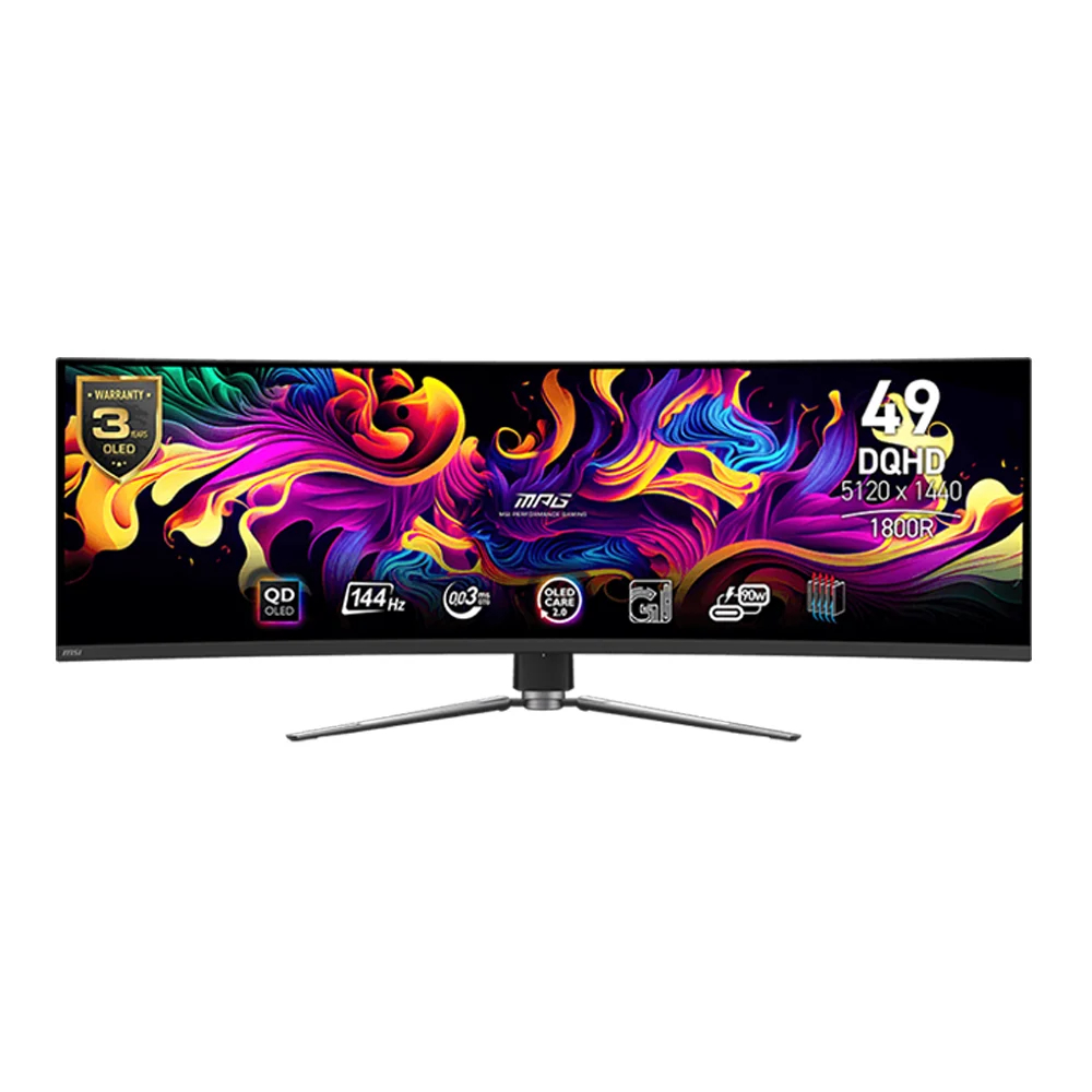 MONITOR (จอมอนิเตอร์) MSI MPG 491CQP QD-OLED 49" DQHD 144Hz