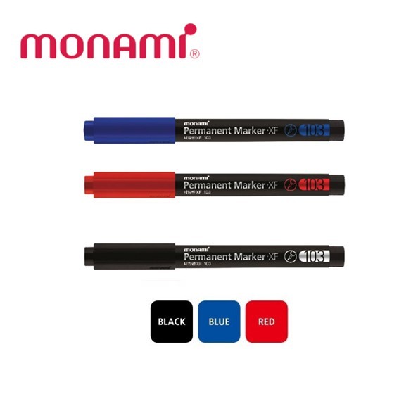 ปากกาเขียนซีดี โมนามิ Monami Permanent Marker XF 103 ขนาดเส้น 0.5 มม.หัวเข็ม (ราคาต่อ1 ด้าม)