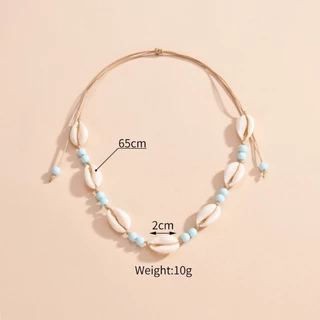 พร้อมส่ง สร้อยคอ ใส่ไปทะเล จี้ดอกไม้ ลูกปัด มุก หอย handmade น่ารัก ใส่ได้หลายเเบบ