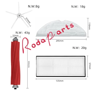 (พร้อมสต็อก) Roborock S7 S7 MaxV G10S G10อุปกรณ์เสริมของหลักแปรงซับผ้าด้านข้างแปรงกรอง