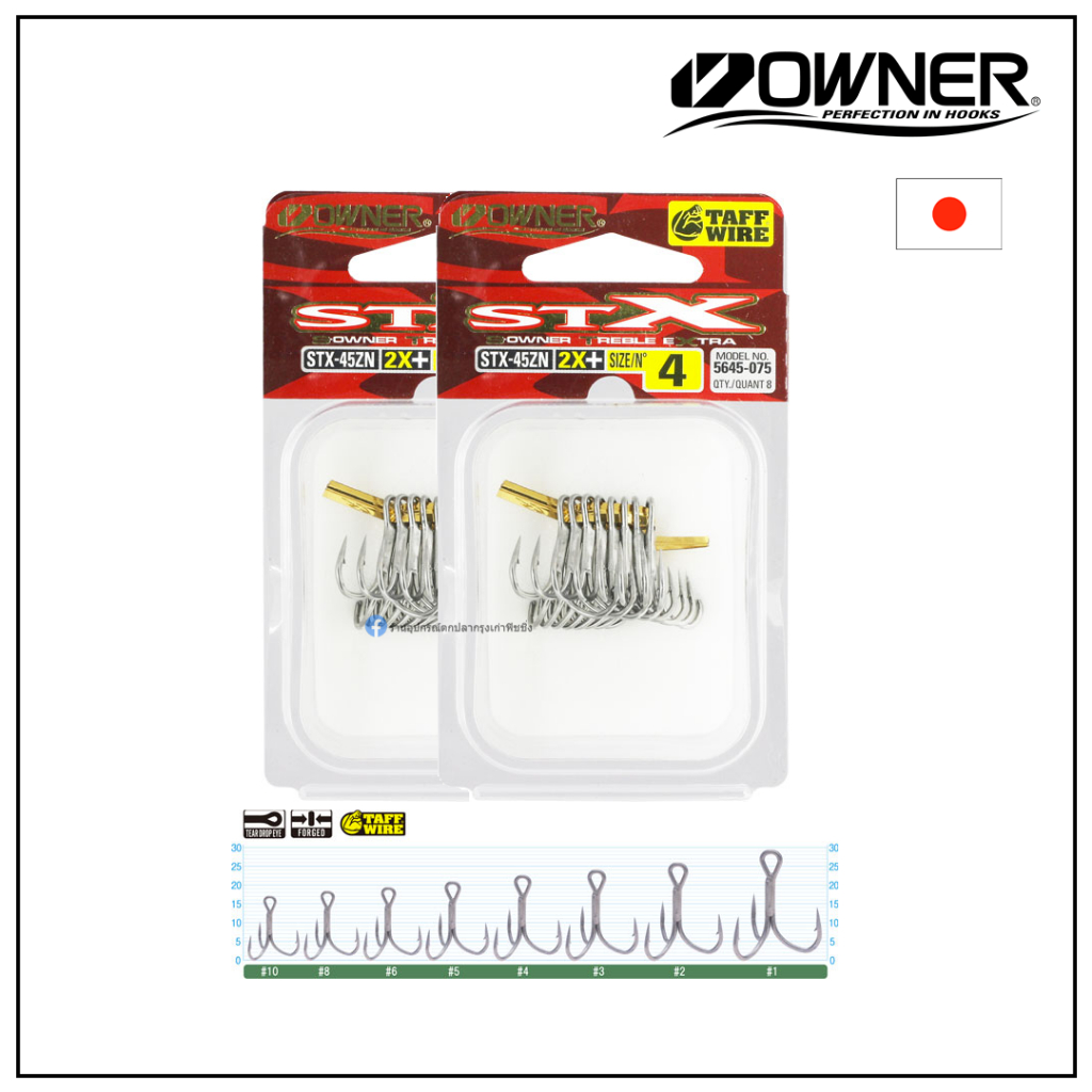 ตัวเบ็ดสามทาง OWNER STX-45ZN ของแท้ 100%