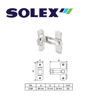 SOLEX กลอนสับแสตนเลส รุ่น EL66SS,BLACK,AC