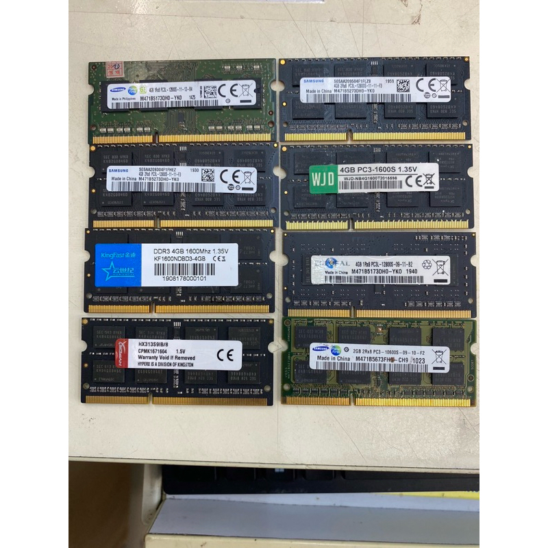 RAM แล็ปท็อป  / DDR3-DDR3L  RAM4 GB คละยี่ห้อ มือสอง