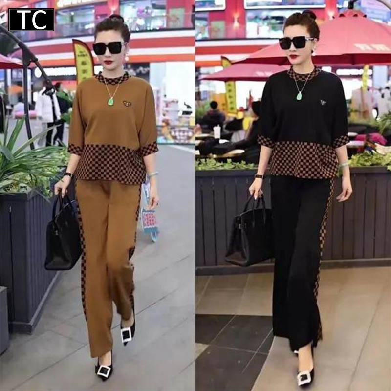 TC ชุดเซต 2 ชิ้น แฟชั่นผู้หญิงสไตล์เกาหลี คอกลม ใส่ได้หลายโอกาส เนื้อผ้าดีใส่สบาย ระบายอากาศดี รุ่น2784
