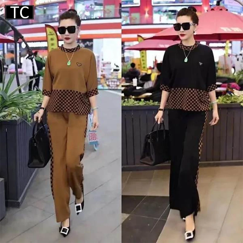 TC ชุดเซต 2 ชิ้น แฟชั่นผู้หญิงสไตล์เกาหลี คอกลม ใส่ได้หลายโอกาส เนื้อผ้าดีใส่สบาย ระบายอากาศดี รุ่น2784