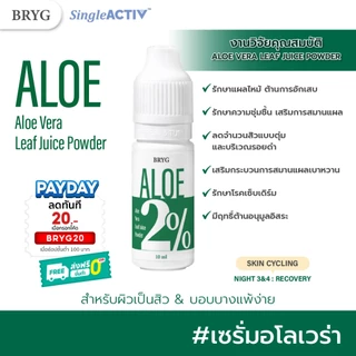% ALOE 2% BRYG บริก เซรั่มว่านหางจระเข้ ALOE VERA SERUM รักษาแผลไหม้ ต้านการอักเสบ เสริมการสมานแผล