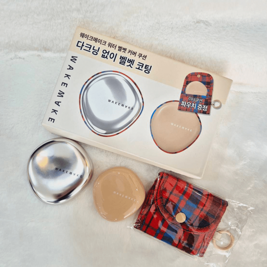 #พร้อมส่ง# WAKEMAKE Water Velvet Cover Cushion Special Set