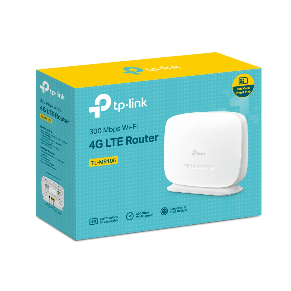 TP-Link MR105 | 300 Mbps Wireless N 4G LTE Router เราเตอร์ แชร์อินเทอร์เน็ต ทีพีลิงค์ ออกใบกำกับภาษีได้ Alotmall