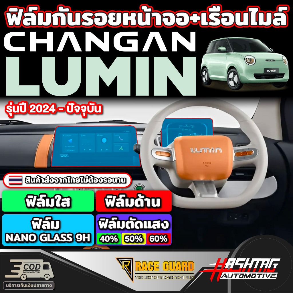 ฟิล์มกันรอยหน้าจอและเรือนไมล์ สำหรับ Changan Lumin รุ่นปี 2024 - ปัจจุบัน