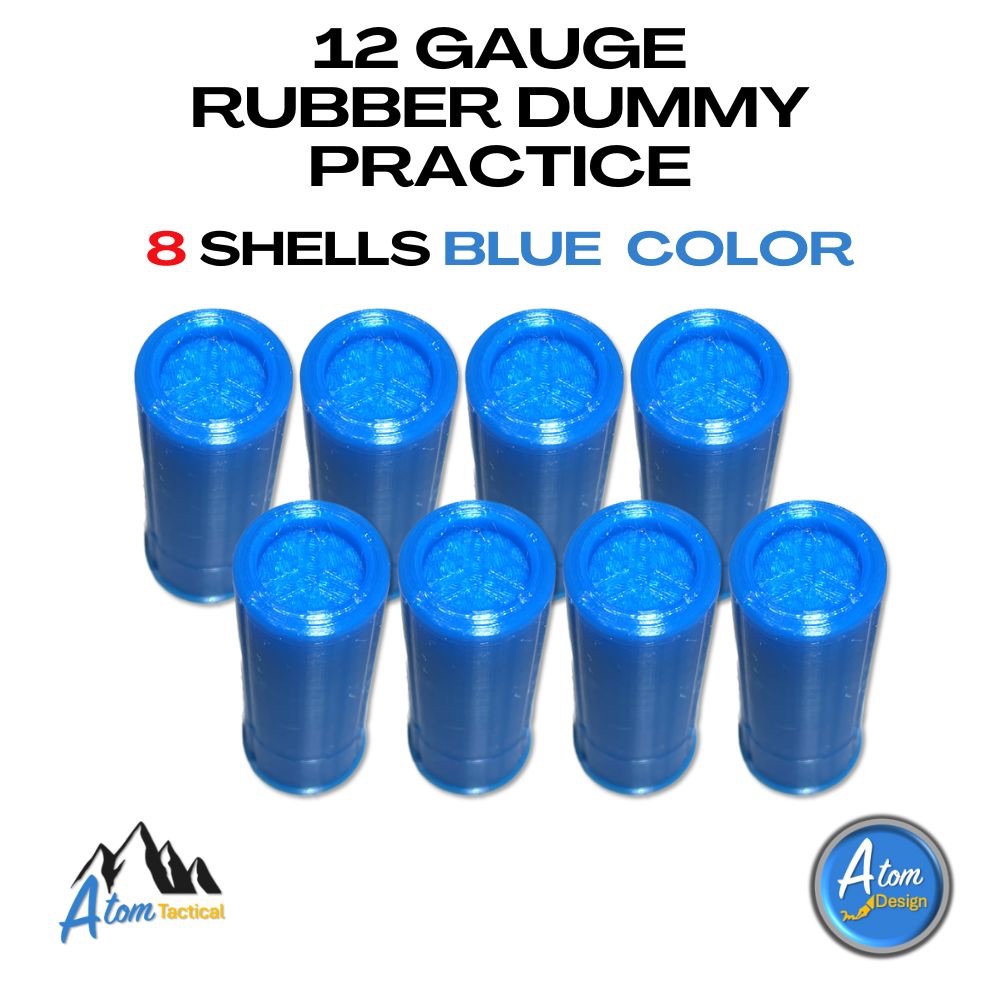 ลูกยางสำหรับซ้อมสีน้ำเงินเบอร์ 12 - 12 Gauge Blue Dummy Practice [8 ลูก]