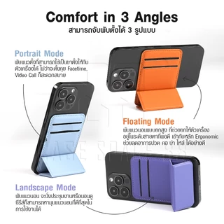 Casespace88 Smart Grip Mobile ขาตั้งโทรศัพท์มือถือ แบบแม่เหล็ก พับได้ ใส่บัตรได้ 2 ใบ สําหรับ iPhone Cardholder