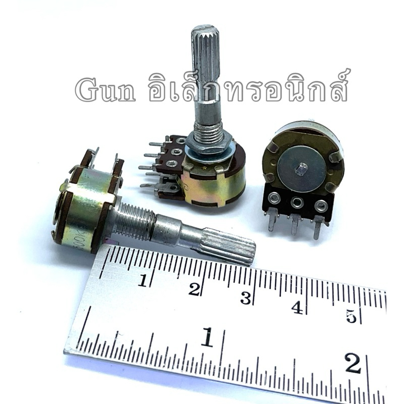 VR วอลลุ่ม 2ชั้น 6ขา ปรับค่าได้ TBM 10กิ๊ก ค่าB500K แกนยาว 30mm ราคาต่อ1ตัว