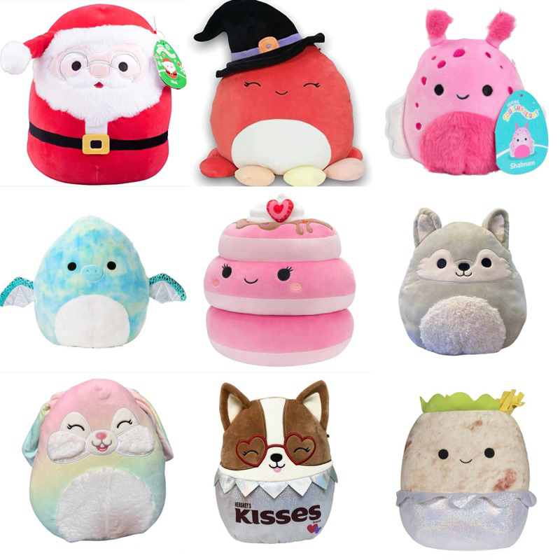 ตุ๊กตา squishmallow ขนาด 10“- 12” (25-30 cm) คละลาย แท้นำเข้า ลายไม่เข้าไทย