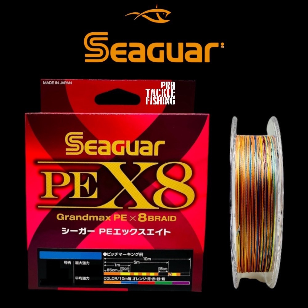 สาย Seaguar Grandmax PEX8 สาย PE ยาว 150m,200m สี Mulit Color  Made in Japan ของแท้100%