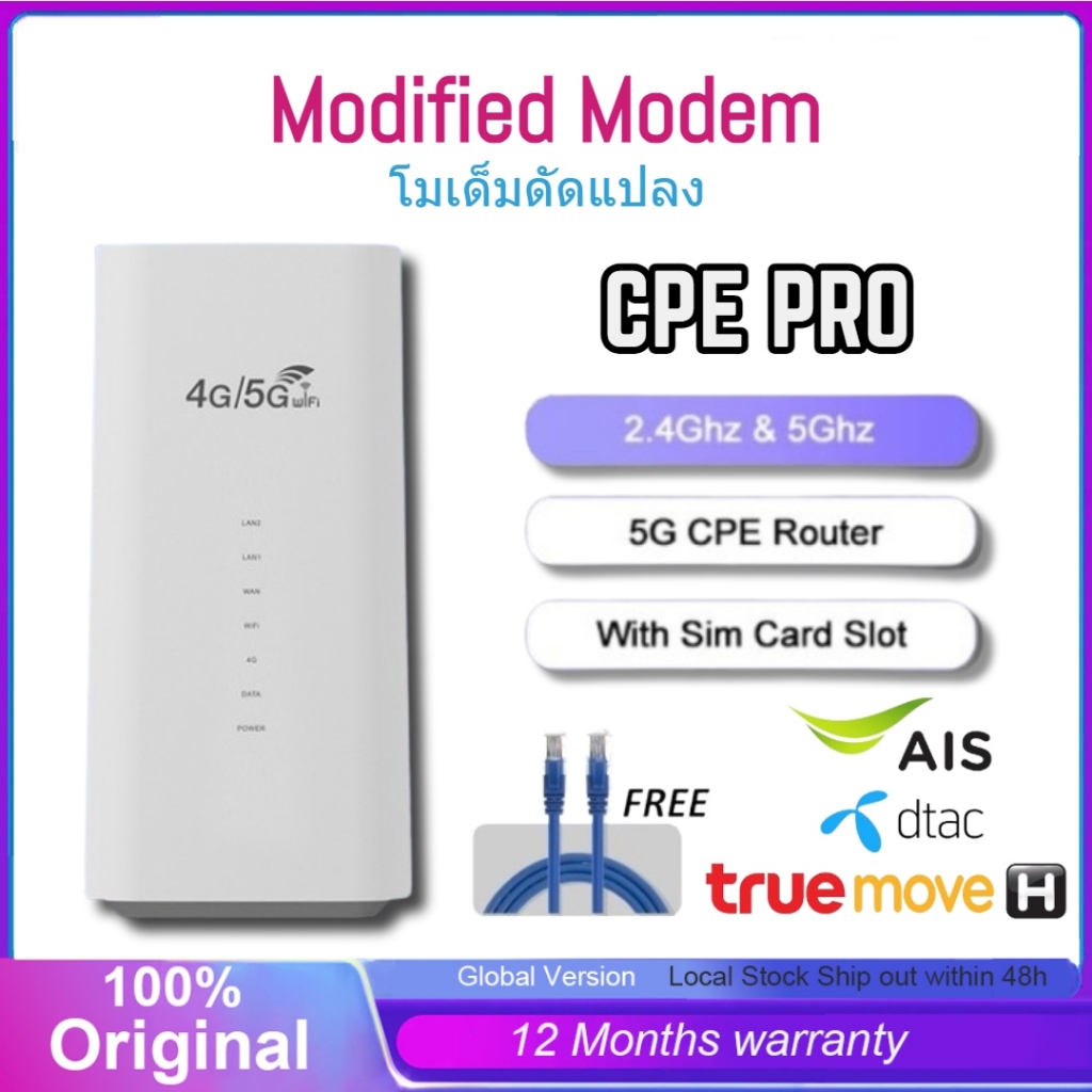 🎊พร้อมส่ง🎊 CPE PRO Modem Router โมเด็มรองรับ 5G ใหม่ล่าสุด ประสบการณ์ Wifi ที่ดีที่สุด