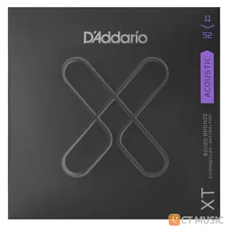D’Addario XT 80/20 Bronze / Phosphor Bronze Acoustic Guitar Strings สายกีตาร์โปร่ง เบอร์ 10 / 11 / 12