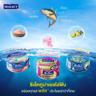 SEALECT ซีเล็ค ทูน่าสเต็กในน้ำมันมะกอก 150 ก. แพ็ก 4
