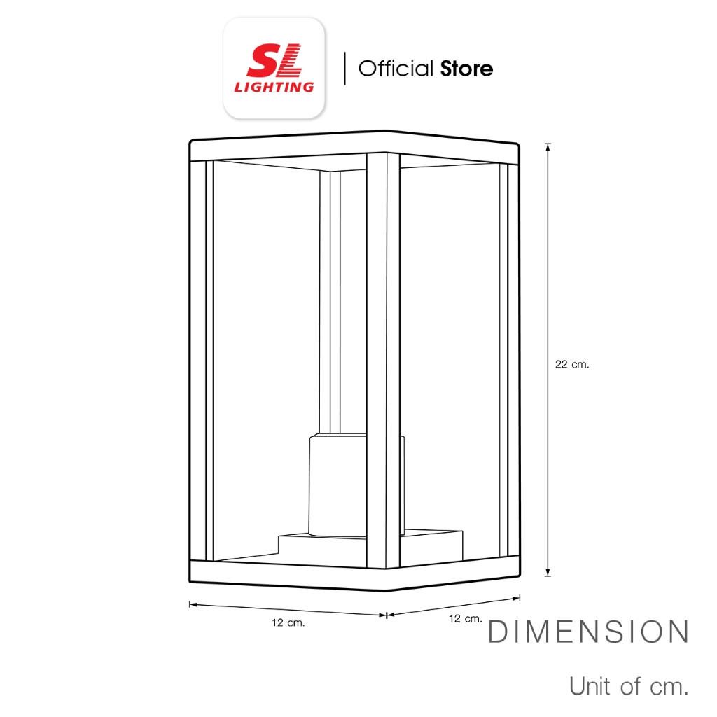 SL LIGHTING | Outdoor Wall Lamp โคมไฟติดผนังภายนอก ขั้ว E27 รุ่น SL-10-2102W/BK - รูปที่ 2