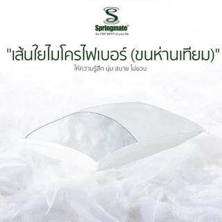 Springmate หมอนไฮโปอัลเลอร์จีนิค หมอนหนุนเพื่อสุขภาพ ป้องกันภูมิแพ้ หมอนขนห่านเทียม นุ่มสบายระดับโรงแรม 5 ดาว