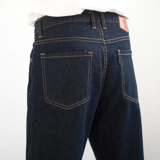 Loose-fitกางเกงยีนส์ทรงกระบอกขาตรงผ้าไม่ยืดใส่สบายผ้ายีนส์เกรดPremium100%cotton