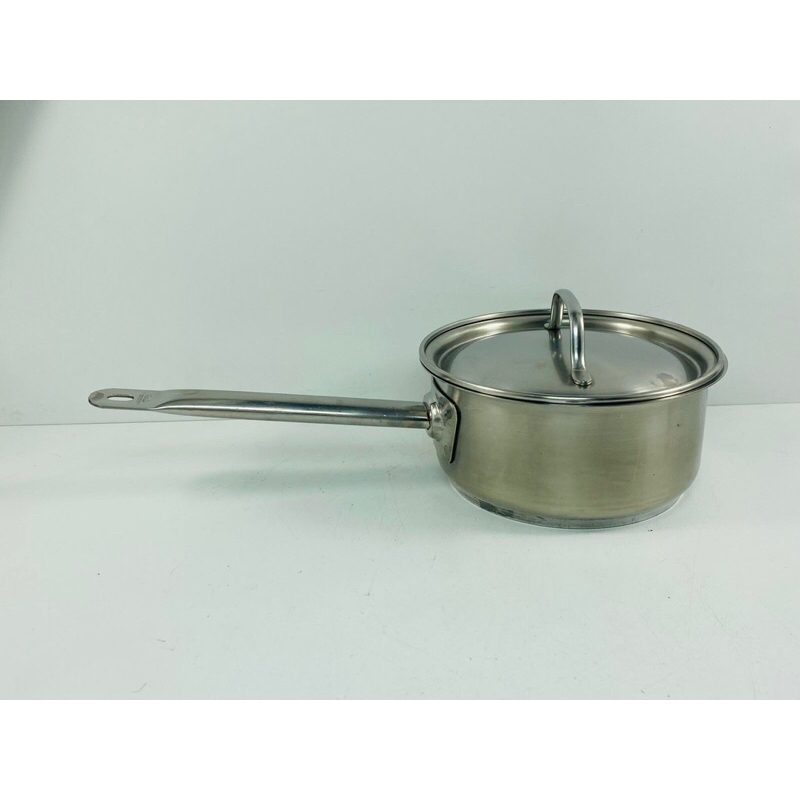 Vintage หม้อด้ามพร้อมฝา Stainless Fissler Made in W.-Germany (บ่อ : Fiss 2)