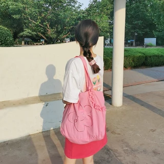 Cicishop(SALE 901/902/904)กระเป๋าผ้าสะพายข้าง ลายมินิมอล สดใส เหมาะกับsummerมาก
