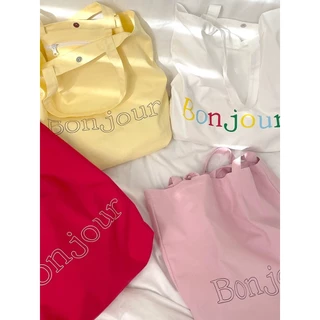Cicishop(SALE 901/902/904)กระเป๋าผ้าสะพายข้าง ลายมินิมอล สดใส เหมาะกับsummerมาก