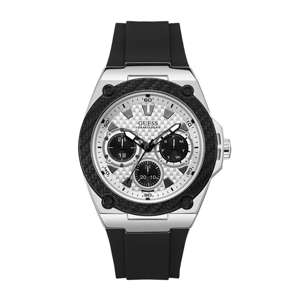 พร้อมสต็อก ！GUESS Legacy Quartz Black Dial Men's Watch W1049G5 W1049G2 W1049G6 W1049G3 45mm