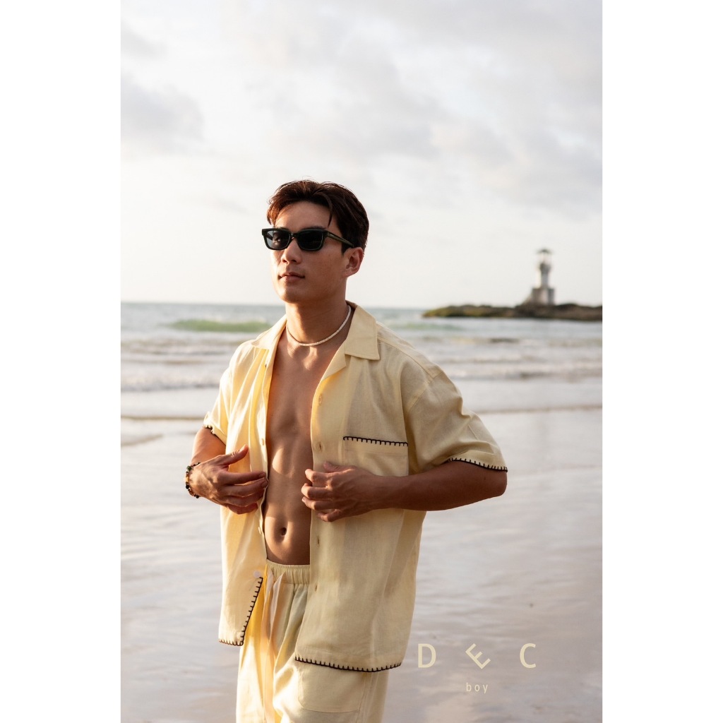 (DECEMBOY) Linen Knit Shirt