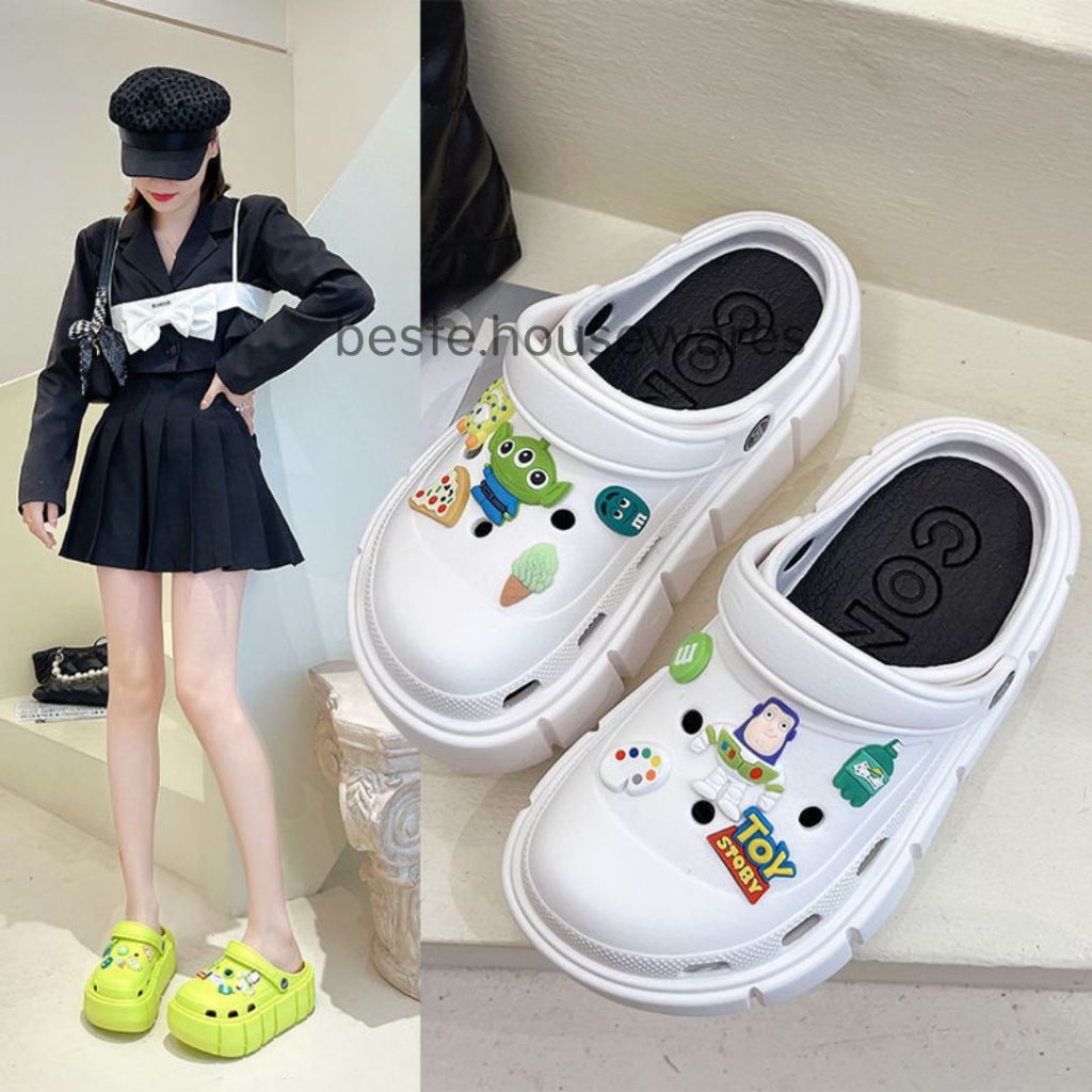 รองเท้าแตะนิ่มมาก รัดส้น สูง 6 cm. รองเท้าแตะหัวโต