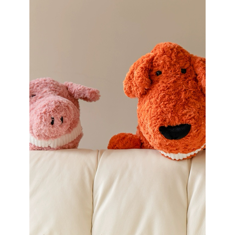 WT19/WT20 - Pinkie Piggy&Orange Puppies Bolster Pillow - หมอนข้าง (ขนาดใหญ่)