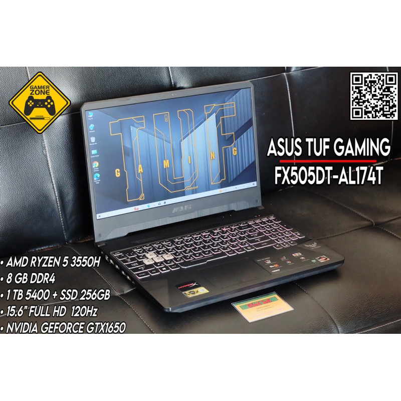 Asus TUF Gaming FX505DT-AL174T ขุมพลัง AMD แรงล้ำ การ์ดจอ GTX 1650