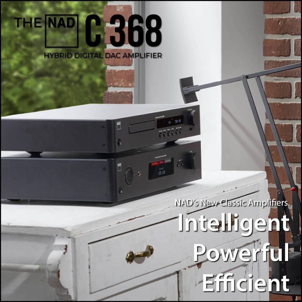 NAD C368 Hybrid Digital DAC Amplifier แอมป์ดิจิตอลมีแดคในตัว 80 วัตต์/ข้าง มีกำลังขับสำรอง