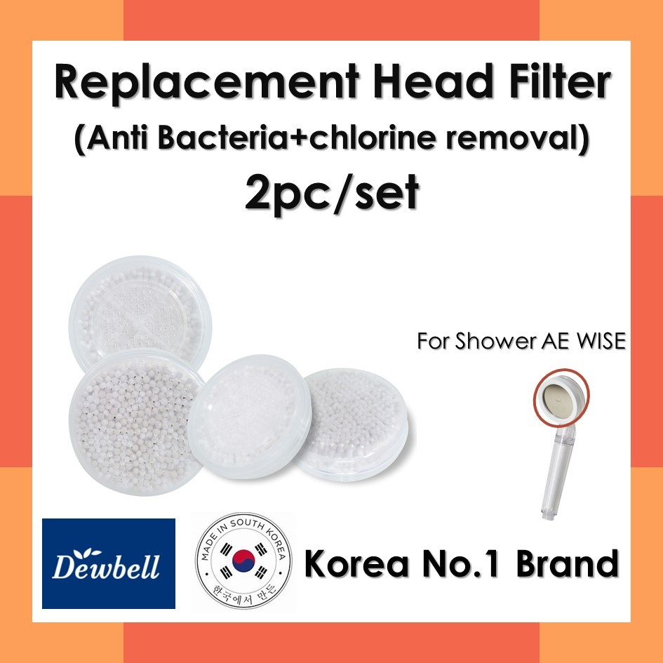 DEWBELL - ไส้กรองคลอรีนรีฟิล "Showe-Ae Wides" (1 ชุด มี 2 ชิ้น) Made in Korea กำจัดแบคทีเรีย กำจัดคลอรีน (20)