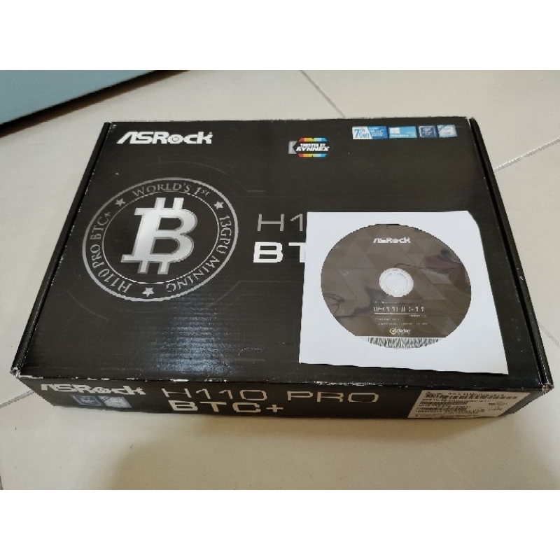 เมนบอร์ดคอมพิวเตอร์มือสอง รุ่น H110 Pro BTC+ มาพร้อม CPU และ RAM มีตำหนิ