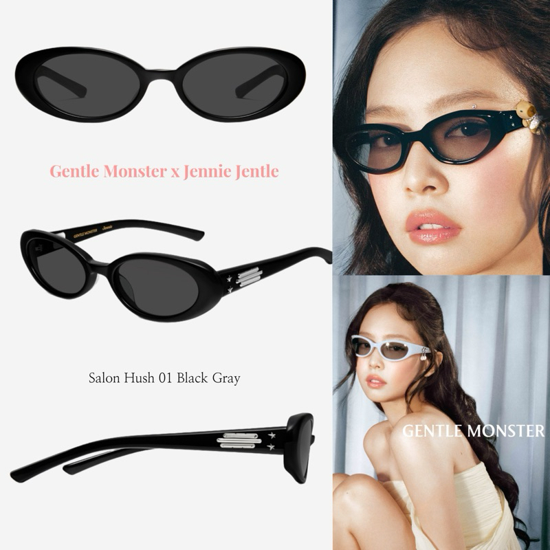 Gentle Monster x Jennie Jentle Salon Hush 01 Black Gray (แท้ 100% จากเกาหลี)