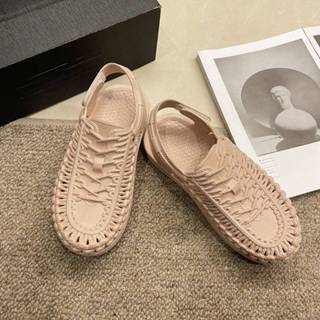 พร้อมส่ง🚚รองเท้าแตะรัดส้นยางผู้หญิง แฟชั่น สไตล์โรมัน เย็นสบ…