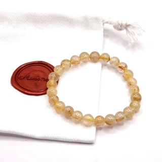กำไลหินไหมทองแท้ Golden Rutilated Quartz | เรียกทรัพย์ เสริมโชค เจรจาดี ใส่แล้วดึงดูดเงินทอง พลังมูจัดเต็ม