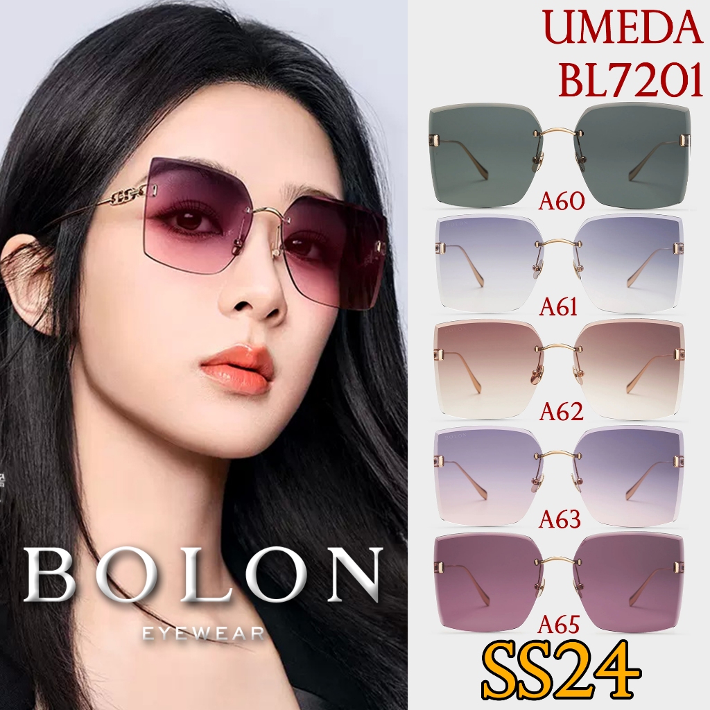 SS24 BOLON แว่นกันแดด รุ่น BL7201 A60 A61 A62 A63 A65 เลนส์ Nylon [Alloy] แว่นของญาญ่า แว่นของเจเจ โ