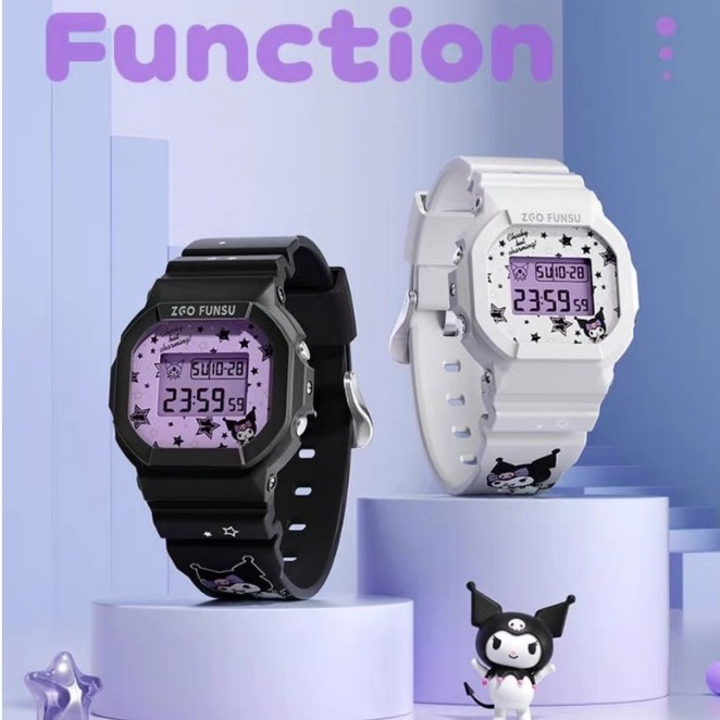Sanrio สาวๆ ดู นาฬิกาดิจิตอล กันน้ำ การ์ตูน น่ารัก