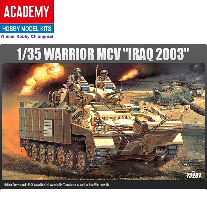 โมเดลรถถัง Academy 13201 WARRIOR MCV IRAQ 2003 scale 1/35