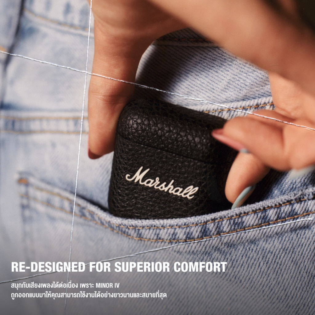 MARSHALL Minor IV black - หูฟังบลูทูธ, หูฟังไร้สาย, true wireless tws